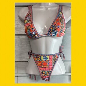 NWT Multicolor two piece bikini
